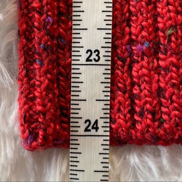 Draper’s & Damon’s Buttoned Red Tweed Cardigan Sweater Size Large - Picture 10 of 11